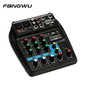 Bán Buôn USA Mini 4 Kênh USB Âm Thanh Mixer Console Với BT