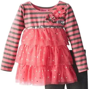 Großhandel 2-teiliges Kleidungsstück Hanger langer Anzug für 2-6-Jährige Mädchen Kind