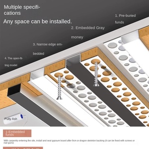 Suministro de fábrica Cubierta de PC blanca Perfil de barra LED Tira de luz Corte y procesamiento de soldadura personalizados de aluminio para armarios de gabinetes - Product Image 2