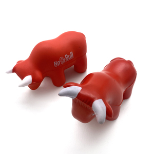Pelota Antiestrés <span class=keywords><strong>de</strong></span> Espuma <span class=keywords><strong>de</strong></span> PU con Forma <span class=keywords><strong>de</strong></span> Toro, Logotipo Personalizado, Regalos Promocionales Corporativos, Pelota Antiestrés Red Bull con Cuernos Blancos - Product Image 1