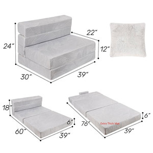 <b>Foldable</b> <b>Sofa</b> <b>Bed</b> With Removable Cover Multifunctional Foam Cushion For Small Spaces Living Room Rental Rooms - Product Image 4
