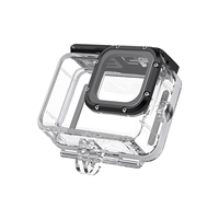 Carcasa Impermeable de 50 Metros para GoPro Hero 9 10 11 12 13 Negra, Carcasa Protectora para Buceo Subacuático con Botón de Acero Inoxidable 316