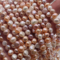 Perles d'eau douce naturelles en gros HBJC, perles irrégulières de 6-7 mm pour la fabrication de bijoux, perles baroques