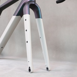 Cuadro de <span class=keywords><strong>Bicicleta</strong></span> de <span class=keywords><strong>Gravel</strong></span> con Frenos de Disco y Cableado Interno de Fibra de Carbono Completa GR048, Rayas Personalizadas Disponibles, Tallas <span class=keywords><strong>XS</strong></span>/S/M/L/XL - Product Image 2