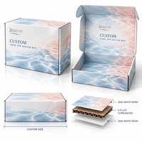 Boîte d'expédition personnalisée en carton ondulé E-Flute brillant pour spa à domicile, avec fermeture Roll-End et Tuck-Front, emballage en papier pour e-commerce