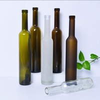 Bouteilles en verre clair/ambre/vert Bordeaux/Bourgogne 375ml 500ml 750ml Long cou Portable vin de glace givré et vodka