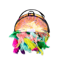 Sacs holographiques extra grands en PVC coloré, ronds, anti-poussière, pratiques, pour le rangement et l'emballage