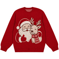 Fabrication de vêtements en tricot sur mesure, pull à col rond en jacquard pour homme, coupe ample décontractée, pull en coton doux et chaud, pull en tricot