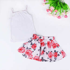 Conjuntos de Ropa para Niñas, Falda Floral de Moda y Top Corto, Traje de Fabricante Chino - Product Image 3
