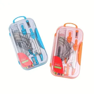 Set di 10 Compassi Geometrici con Scatola Portaoggetti, Righelli, Gomma, Ricariche di Matita per Scuola, Ufficio, Disegno Tecnico - Product Image 6