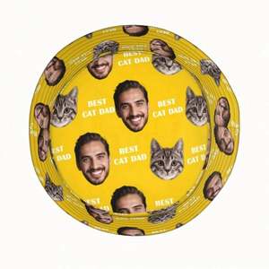 Sombrero de Pescador Personalizado con Foto y Cara Divertida, Diseño de Gato con Borde Ancho, Hoja Dibujada a Mano, Transpirable para Uso Diario en Todas las Estaciones - Product Image 6