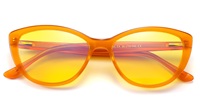 Monture en acétate de haute qualité orange rouge 99% lunettes d'ordinateur anti-rayons lunettes anti-lumière bleue oeil de chat pour femmes