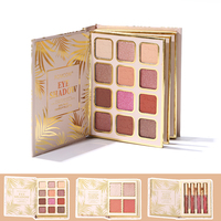 ROMCOM Three MAKPUP BOOK Ajoutez une couleur riche à votre maquillage Ombre à paupières, fard à joues, highlghter et rouge à lèvres mat Liouid