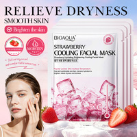 Masque facial hydratant et éclatant à la fraise, infusé de glace - Masque patch hydratant et illuminateur pour la peau, vente en gros