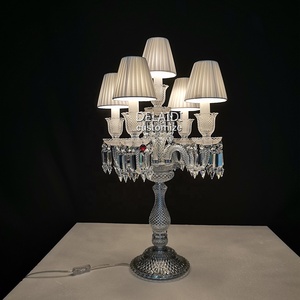 Đèn bàn pha lê 3+1 đèn sang trọng trang trí phòng khách phòng ngủ biệt thự - Product Image 5