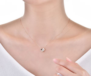 शादी की सालगिरह और प्रस्ताव उपहार के लिए सोने के साथ 18k सोने का हार और प्रस्ताव उपहार के लिए गुलाब सोना - Product Image 5