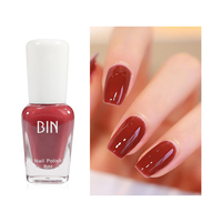 Bac usine OEM 8ml de vernis à ongles à base d'eau pour manucure à ongles, mat, personnalisé