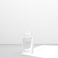 Flacon carré en verre transparent de 30 ml avec bouchon pour recharge de parfum et vaporisateur cosmétique, flacons d'huile essentielle en emballage boîte
