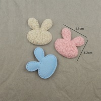 Zsy 4.2 Cm Cartoon Konijn Borduurwerk Stof Patch Voor Kinderkleding Hoed Haarspeld Haarband Haarclip