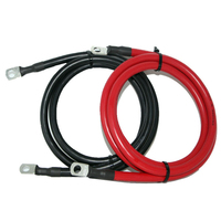 Câble de batterie automobile sur mesure en cuivre robuste avec cosses et terminaux isolés XLPO/caoutchouc silicone/PVC pour alimentation électrique