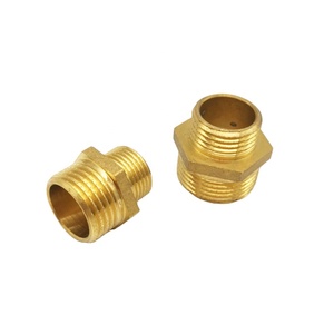 Đầu Nối Thẳng Ống Van Màu Xanh Lá Cây Giảm Núm Lục Giác Male1/2Inch X Male3/4Inch Núm Lục Giác Bằng Đồng Với Khớp Nối Ren BSP - Product Image 1