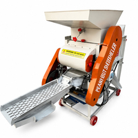 Décortiqueuse d'arachides Agricon à double rouleau en acier, moteur en cuivre 3kW-4kW, 300-600kg/h, 220V, traitement des graines d'arachides à faible dommage