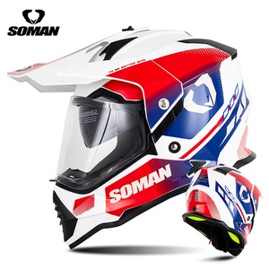 Casques de moto ECE22.06 SOMAN M10 Rally Casco, casques de cyclisme pour vélo, état neuf, mousse ABS, OEM ODM, agent de vente international - Product Image 1