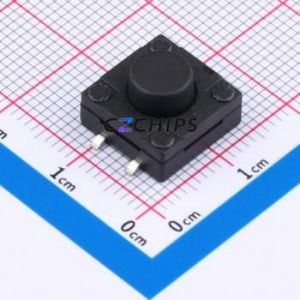 K2-1841SP-H4SW-02 Tactile Switch SMD-4P,12x12mm Switch Single Pole Single Throw Round Button 2.5N Vertical Mount - Product Image 1