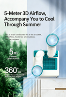 Climatiseur portable mini 3000 BTU, alimenté par courant alternatif, pour tente extérieure, unité mobile