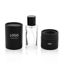 Botol Parfum Kaca Kosong 30ml 50ml 100ml dengan Logo Custom, Kotak Mewah, Botol Parfum Silinder Custom