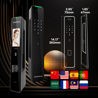 Serrure de porte intelligente avec reconnaissance faciale 3D, appel vidéo intelligent, serrure de porte automatique Tuya, empreinte digitale, caméra intelligente, serrure de porte avec empreinte palmaire