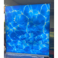 Boîte à lumière LED RVB à flux lumineux, enseigne rétroéclairée en tissu extensible, affichage publicitaire personnalisé pour café et boutique en extérieur