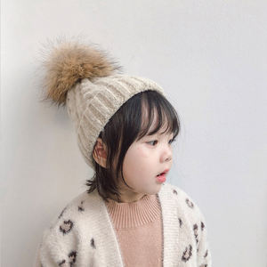 Set di cappelli da bambino invernali cappellino berretto da bambino cappelli da bambino per ragazze bel <span class=keywords><strong>Pompon</strong></span> per bambini tenere caldo berretto da sci lavorato a maglia - Product Image 6