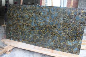 Полная каменная лабрадоритовая плитка/Высококачественная большая плита оптом/современный стиль для украшения вестибюля отеля - Product Image 4