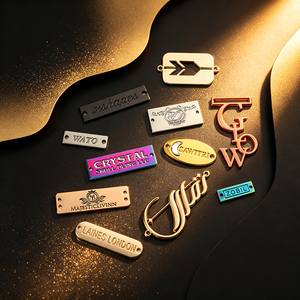 Eco-Friendly Zinc Alloy Metal Label Custom Logo Metal Tag Polished Metal Nameplate for Gift <b>Box</b> Packaging - Product Image 4