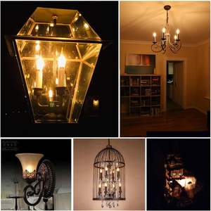 Mini <span class=keywords><strong>bombillas</strong></span> LED regulables AC DC E10/E12/E14/1W/2W Edison C22/C22T lámpara de filamento vela certificada ROHS para iluminación de araña - Product Image 5