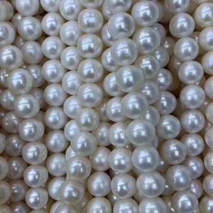 ไข่มุกจูจี้ 10-11 มม. ทรงเกือบกลม ไร้ตำหนิ ไข่มุกน้ำจืดกึ่งสำเร็จรูป สร้อยไข่มุก ไข่มุกขายส่ง - Product Image 2