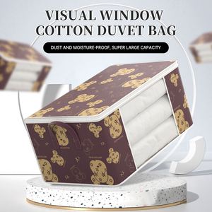 Sac de rangement pour couettes et vêtements en tissu non tissé avec fermeture éclair pour le voyage et l'organisation des vêtements - Product Image 3