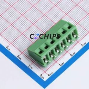 XY128V-A-5.08-6P Screw Terminal Block Through hole Component (THT),P=5.08mm Connector 1x6P 5.08mm Green Through Hole - Product Image 2
