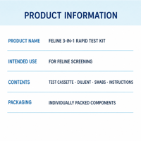 Bandelettes de test pour maladies infectieuses du chat, approvisionnement direct usine, kit de diagnostic rapide 3-en-1 pour FPV/FeLV/FIPV, qualité hospitalière