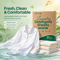 Feuilles de lessive portables, formule douce, élimination des taches tenaces, parfum frais de linge