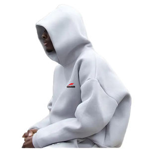 Survêtement personnalisé de qualité supérieure en molleton uni, décontracté, 100 % coton, coupe ample, avec <span class=keywords><strong>sweat</strong></span> à capuche oversize, modèle vierge - Product Image 2