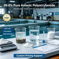 Certificación ISO9001, Poliacrilamida Aniónica 99.8% Pura, Utilizada para el Tratamiento de Aguas Residuales en Plantas de Acero