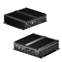 PC industriel sans ventilateur Intel Core I7-1165G7, PC embarqué avec 6 ports COM, VGA, DDR4 32 Go pour systèmes de contrôle d'automatisation