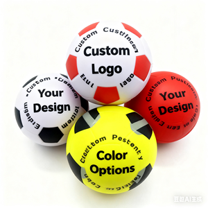 Biểu Tượng Tùy Chỉnh In Rắn Cao Su Bọt Bóng Đá Bóng Thể Thao Đội Bóng Đá Với Đội Màu Sắc Thể Thao Đồ Chơi - Product Image 3