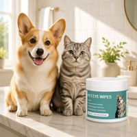Lingettes pour les yeux des animaux de compagnie, 100 pièces, douces, non tissées, formule douce, lingettes nettoyantes pour les taches de larmes, pour chats