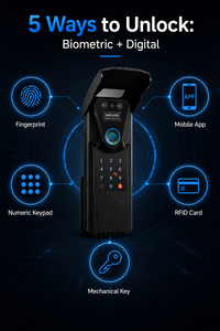 Cerradura Electrónica Inteligente Sinon TTLock APP, Cerradura Biométrica con Huella Dactilar a Prueba de Agua para Puerta Exterior - Product Image 3