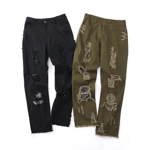 Custom Embroidery Pants Baggy Really Sweatpants High Quality French Terry Over Sized Casual Cotton Trouser For Men