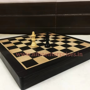 Juego de ajedrez magnético plegable hecho a mano, caja de almacenamiento de madera de boj de ébano negro, cerradura de llave para interiores, duradero, Unisex, superventas, juego para niños - Product Image 4
