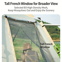 Tente de camping automatique 4 saisons pour 4 personnes avec protection UV, installation instantanée, tissu Oxford 210D pour les voyages en famille en plein air